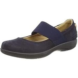 Hotter Women's Heather Navy Leather Ortholite Comfort Mary Jane Shoes -‎ Size 7